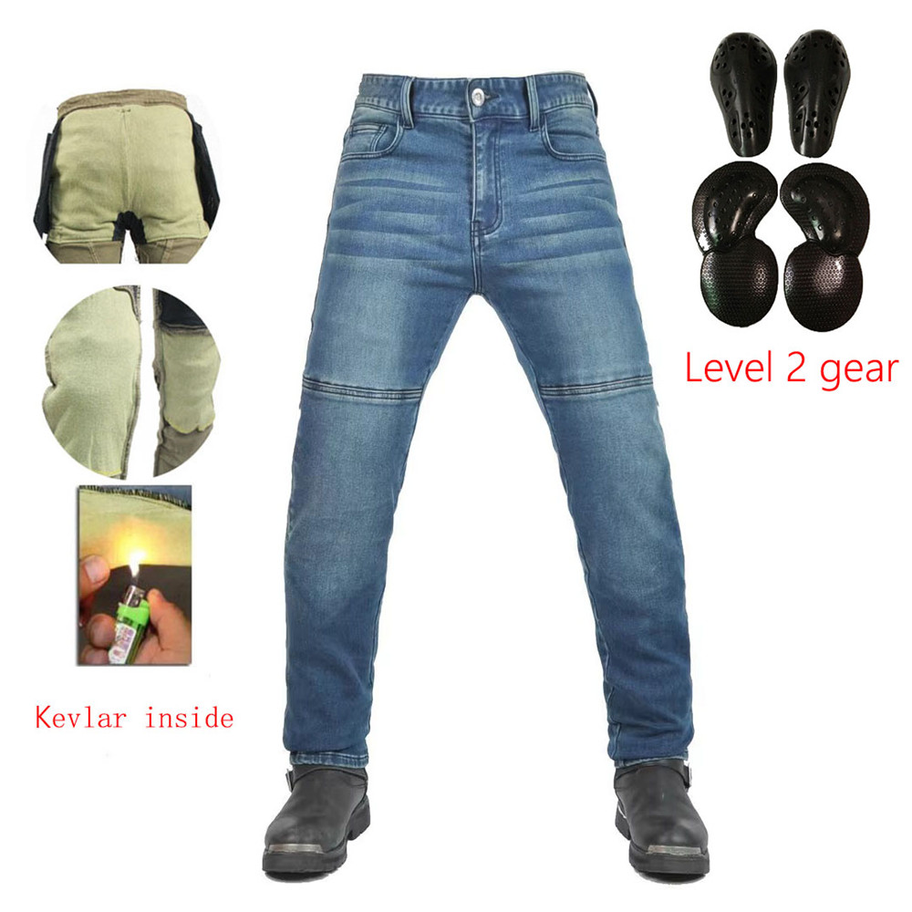 Men'S Shoes With Jeans - Calças de jeans para motociclistas |