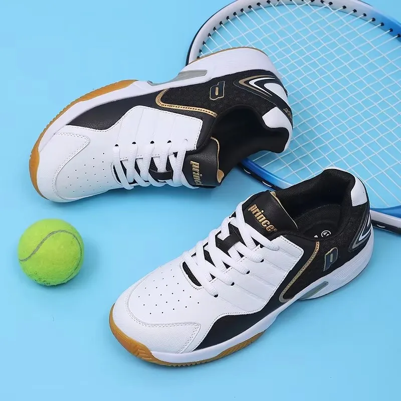 Men'S Shoes Professional - Tênis de badminton profissional em couro