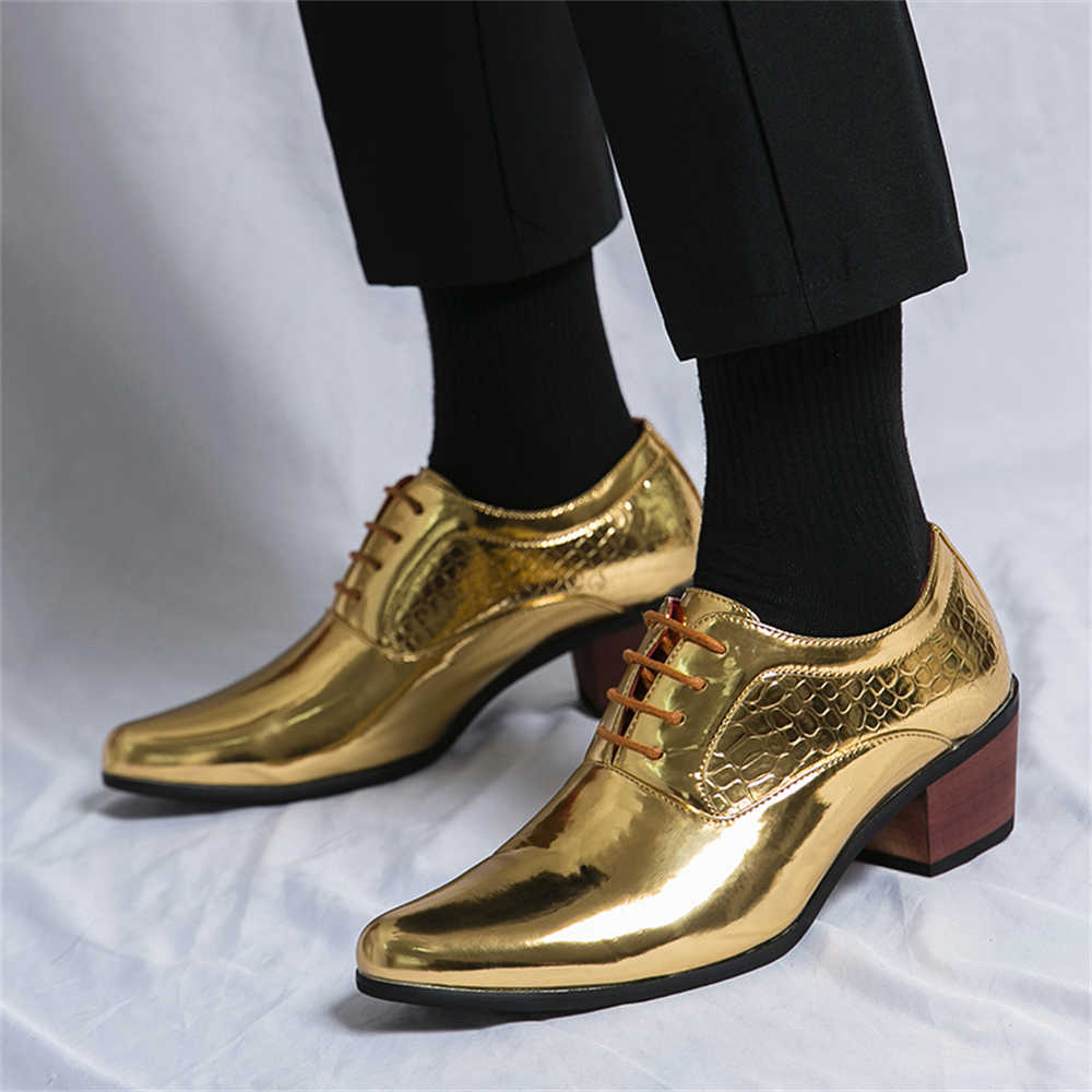 Men'S Shoes With Toes - Vestido tênis saltos dos homens marrom