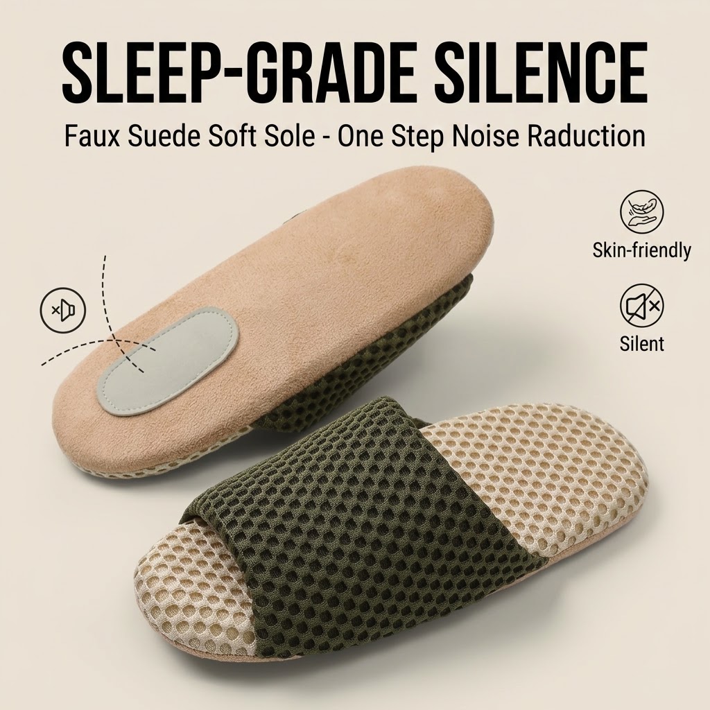 Men'S Shoes With Toes - Chinelos silenciosos unissex para uso interior,