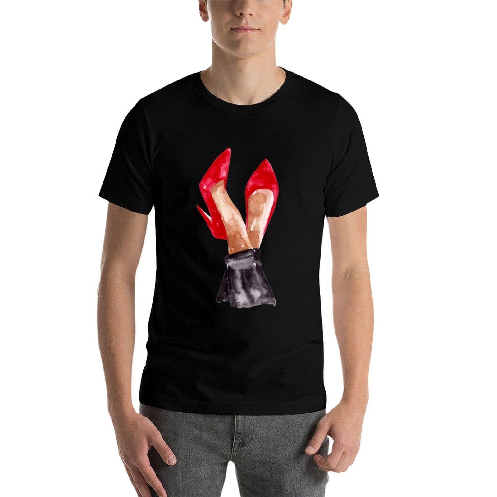 Camiseta com ilustração em agu - Men Shoes Illustration avaliação e preço
