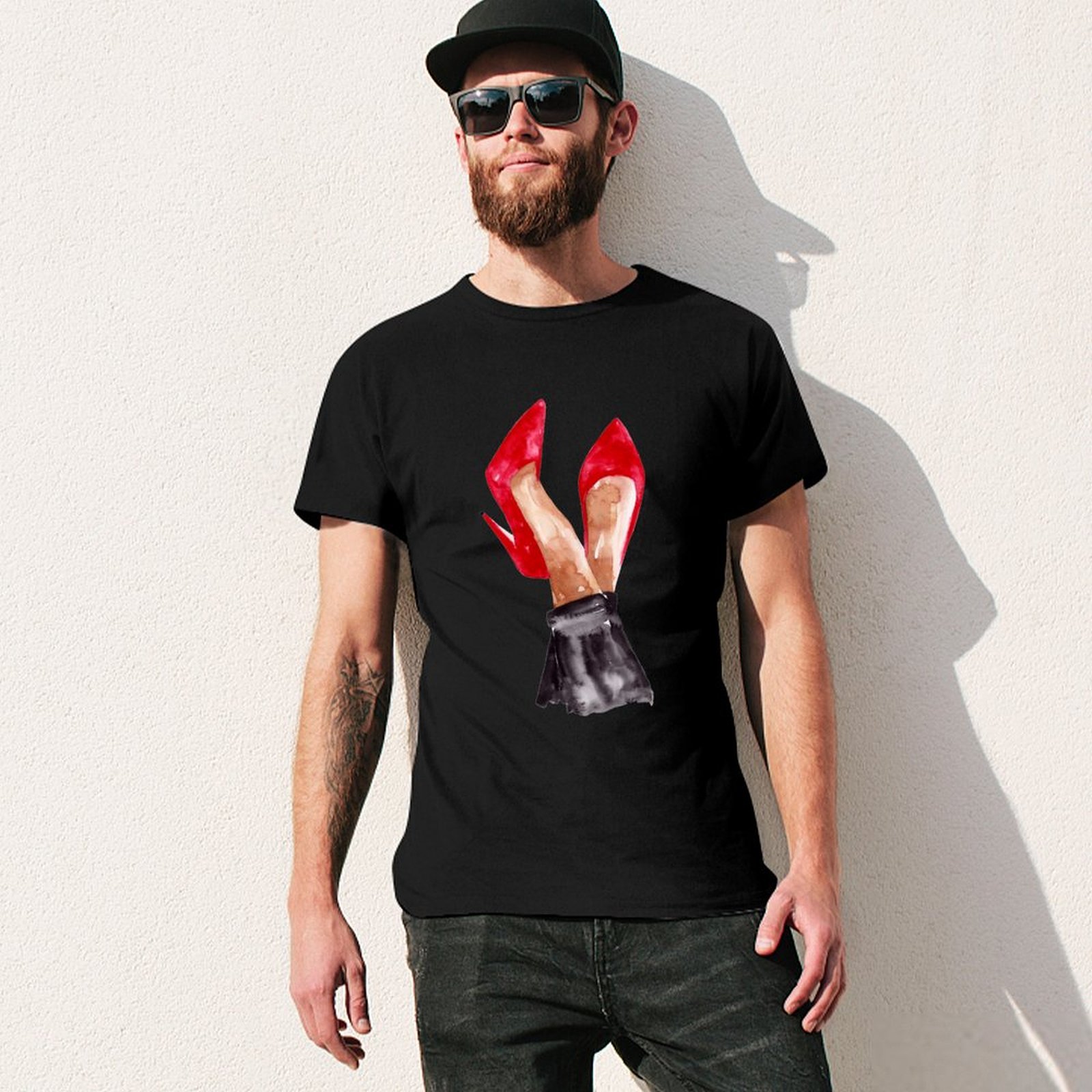 Camiseta com ilustração em agu - Men Shoes Illustration avaliação e preço