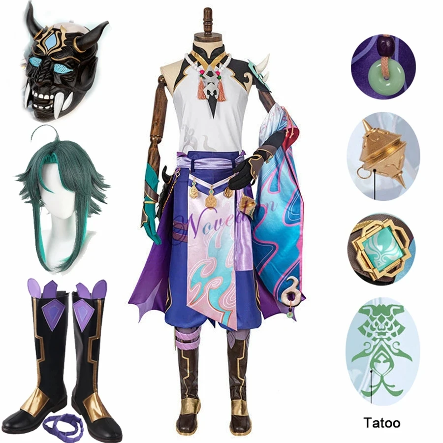 Genshin impacto xiao cosplay t - Men Shoes China avaliação e preço