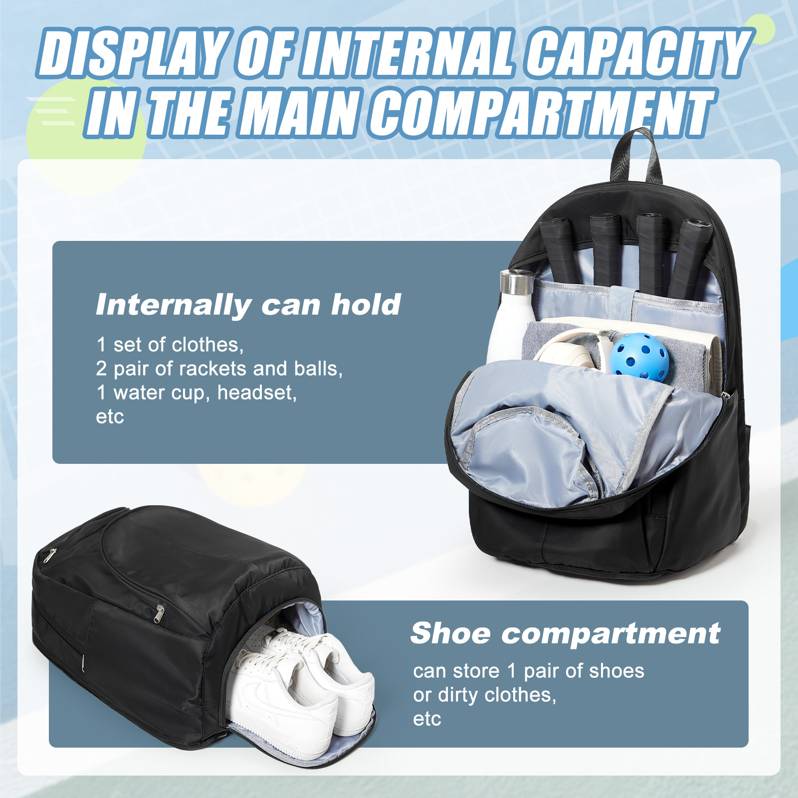 Mochila de Tênis para 2 Raquet - Men Shoes China avaliação e preço