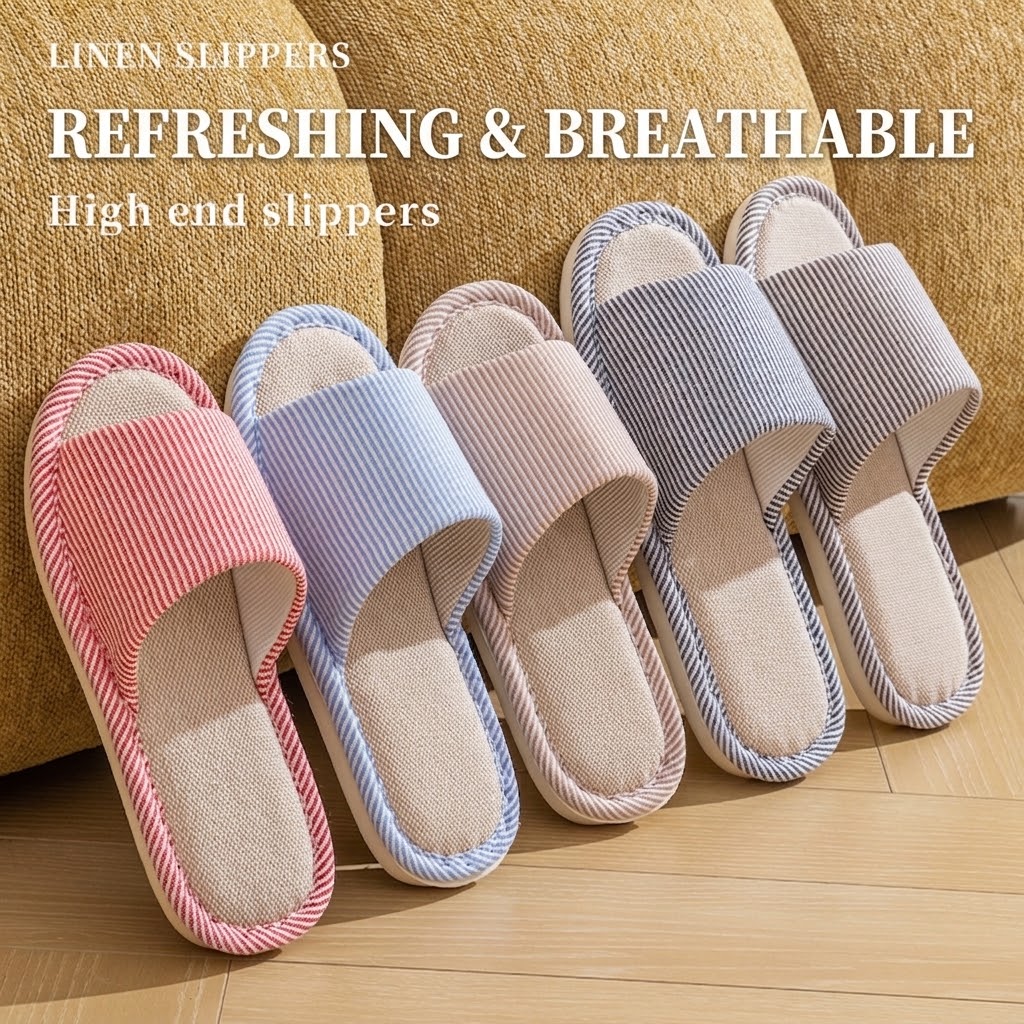 Chinelos de Linho Respirável p - Men'S Shoes With Toes avaliação e preço